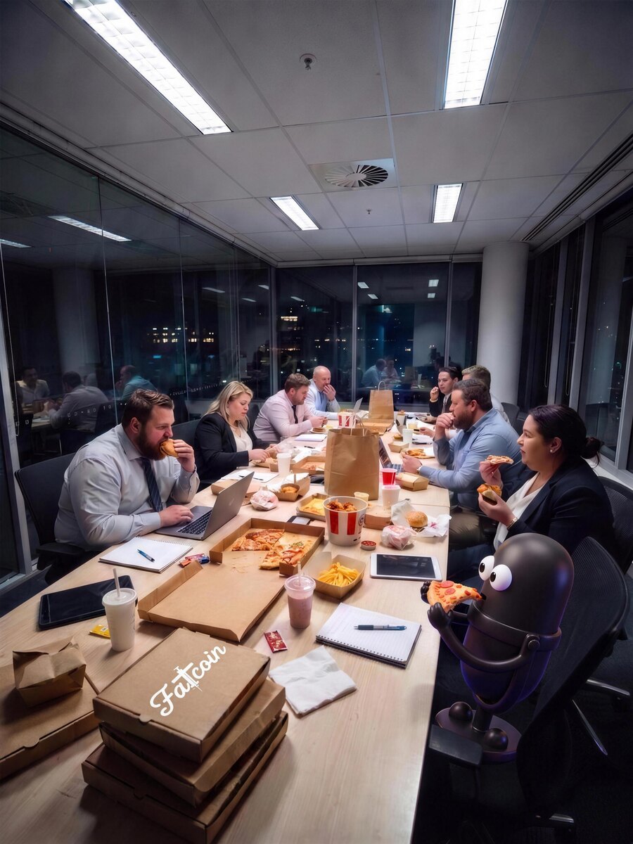 Mutey chairing a late-night boardroom meeting